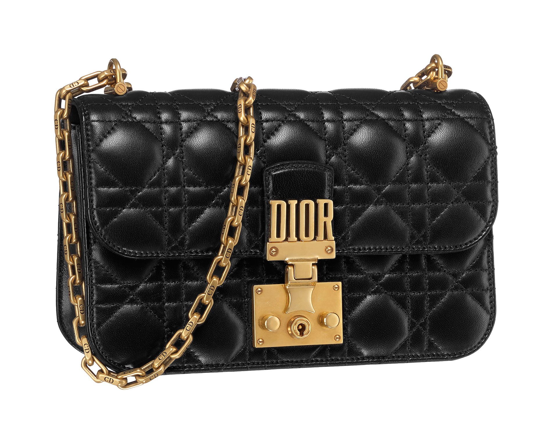 Christian Dior Dioraddict Flap Bag Cannage Studded Lambskin Small