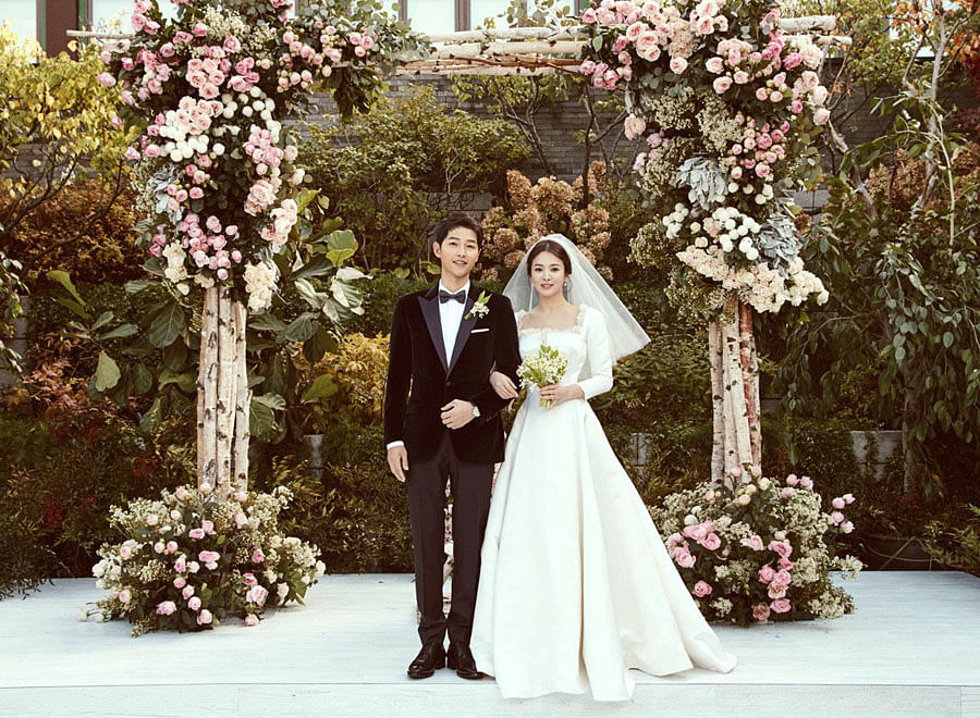 Pernikahan Song Joong Ki dan Song Hye Kyo di Shilla Hotel, Seoul, 31 Oktober 2017.