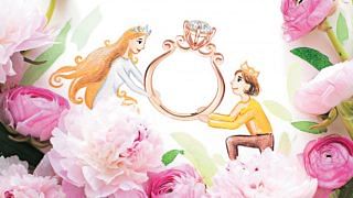 Tiaras to angel wings! Fairy-tale proposal and wedding rings for the romantic millennial bride 