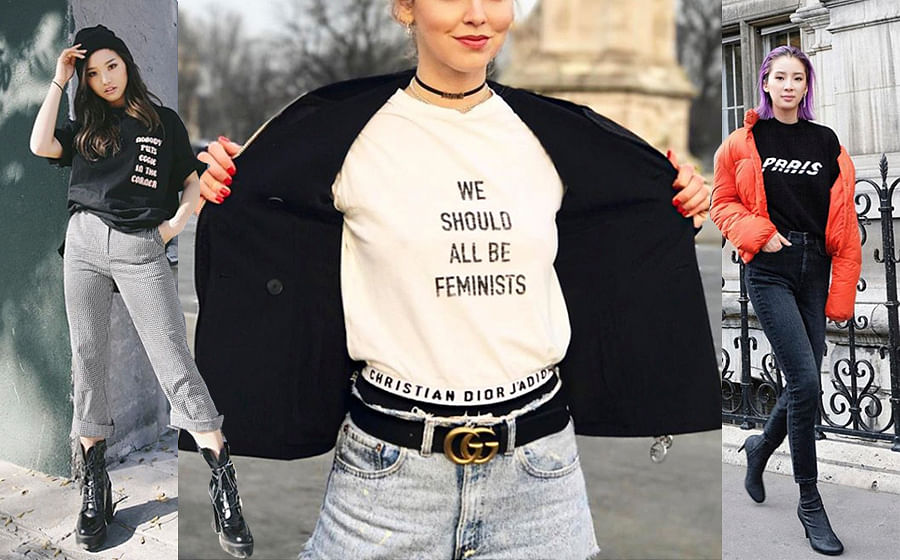 Street style stars like Irene Kim and Yoyo Cao show us how to wear the  basic tee - Her World Singapore