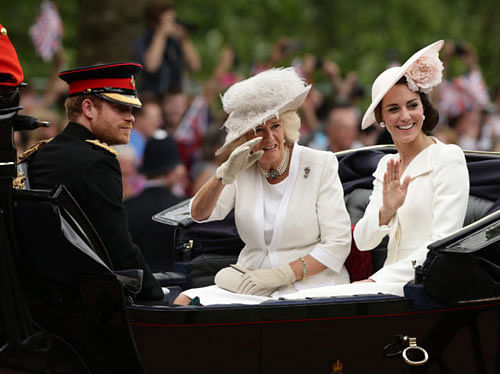 Duchess of Cambridge in a carriage for the Trooping the Colour ceremony