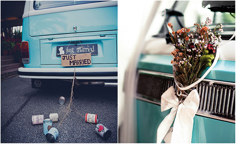 Quirky Car Decoration for Wedding