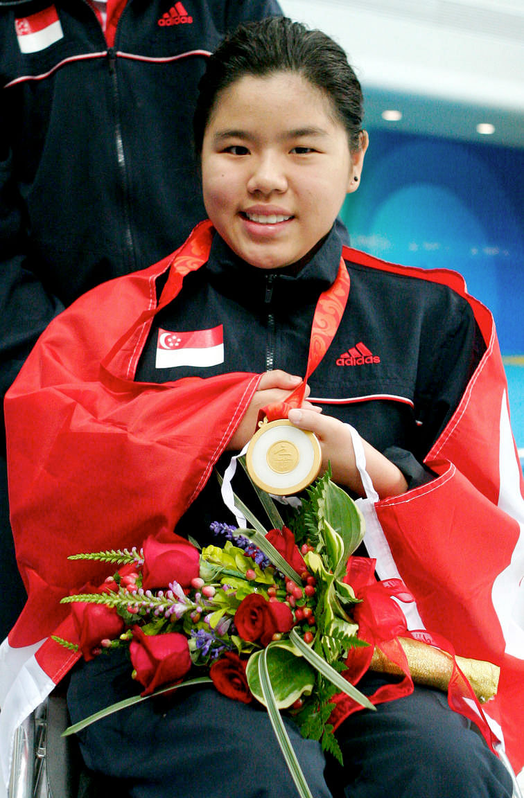 Yip at the 2008 Paralympics in Beijing, where she won gold 