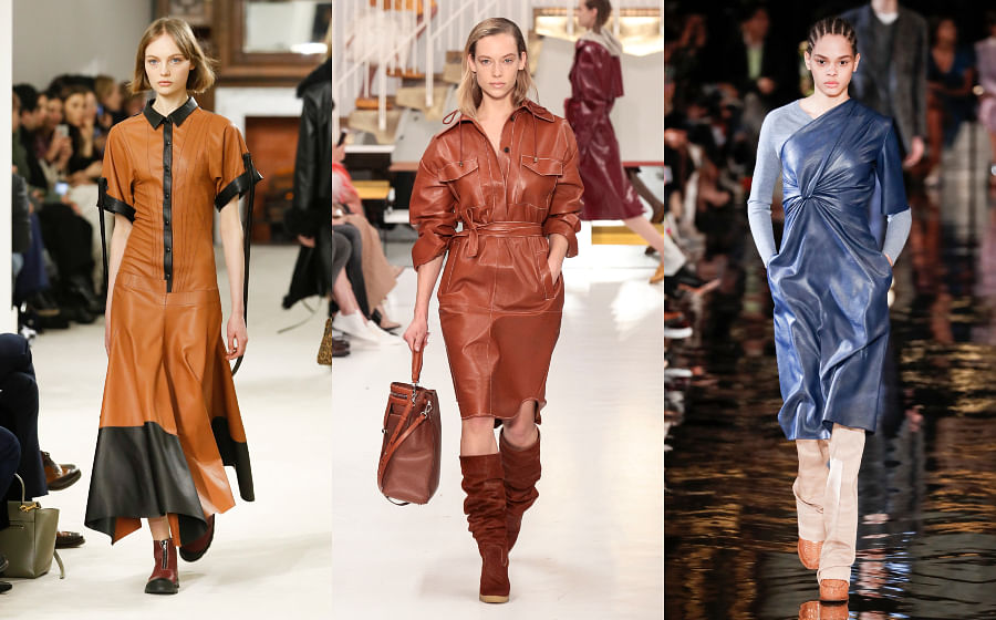 fall winter leather dresses