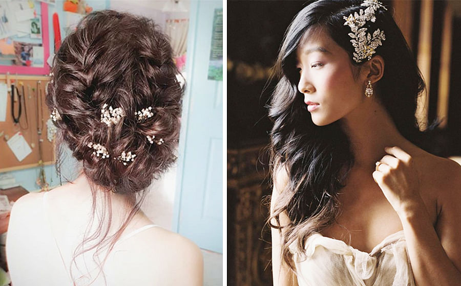 57 Different Wedding Hairstyles For Any Length : Soft Braided Half Up