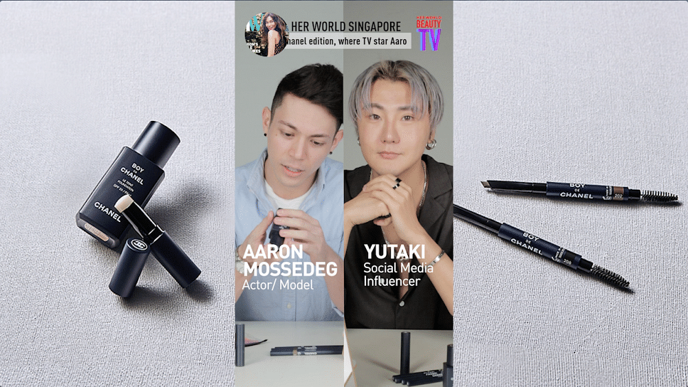 Video: Watch two guys try the Boy De Chanel makeup collection for men - Her  World Singapore