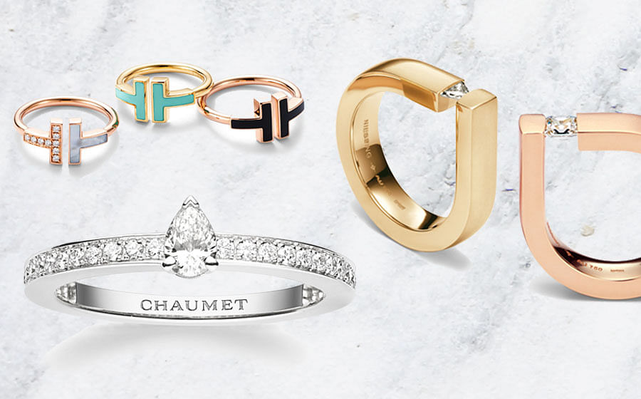 The latest engagement  rings  from Niessing Tiffany Co 