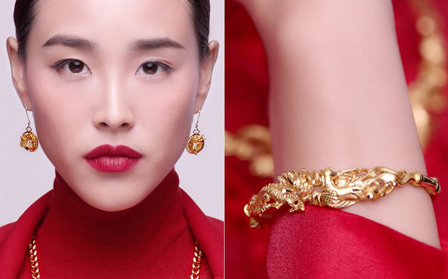 Poh Heng’s defining line of contemporary Si Dian Jin in 22K gold