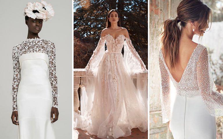 Statement to puffy Sleeves are the latest wedding dress trend youll want  to wear next year  Her World Singapore