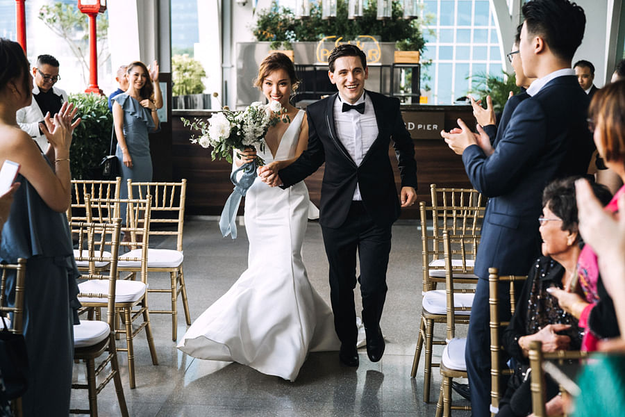 Style influencer Beatrice and Dean s jazzy black tie wedding at