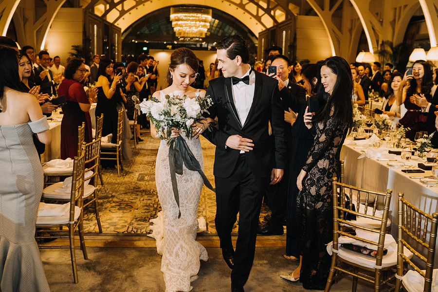 Style influencer Beatrice and Dean s jazzy black tie wedding at