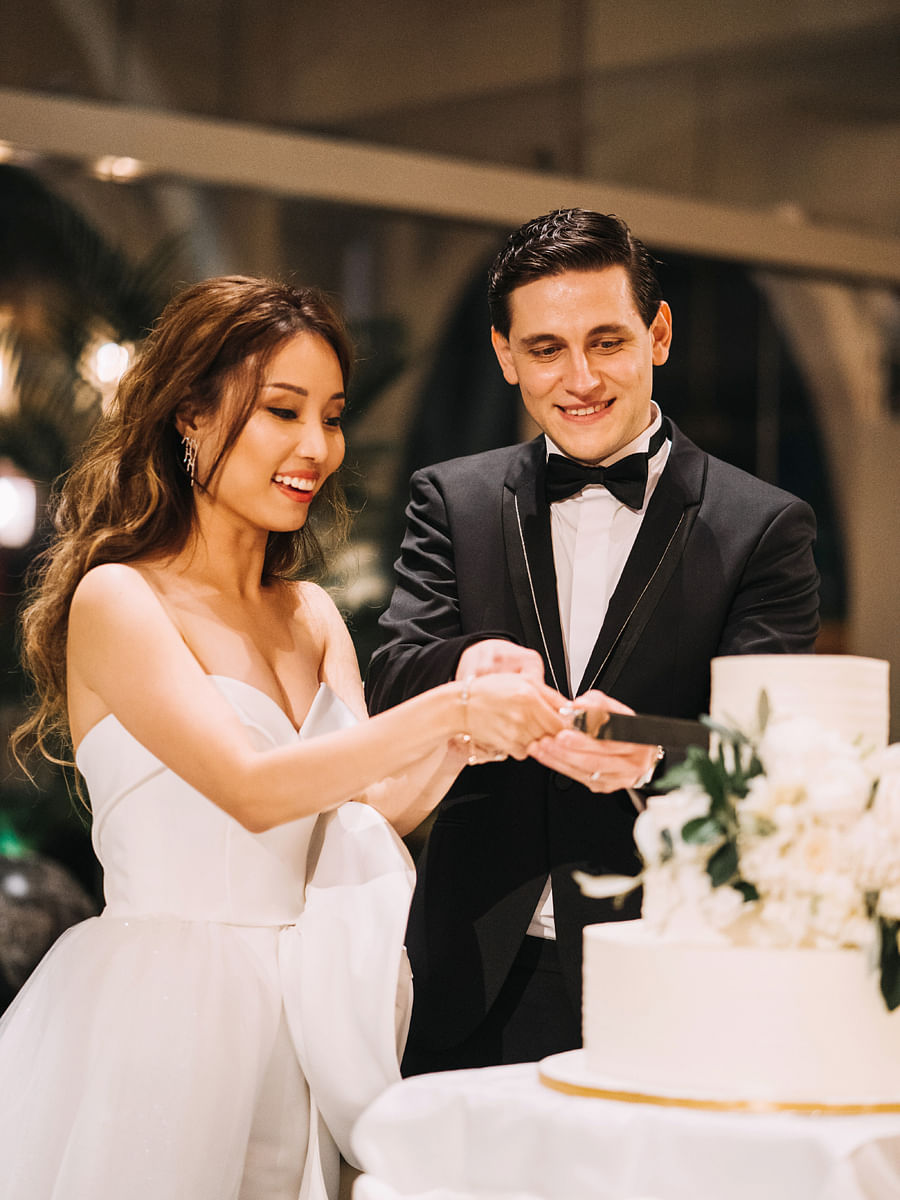 Style influencer Beatrice and Dean s jazzy black tie wedding at