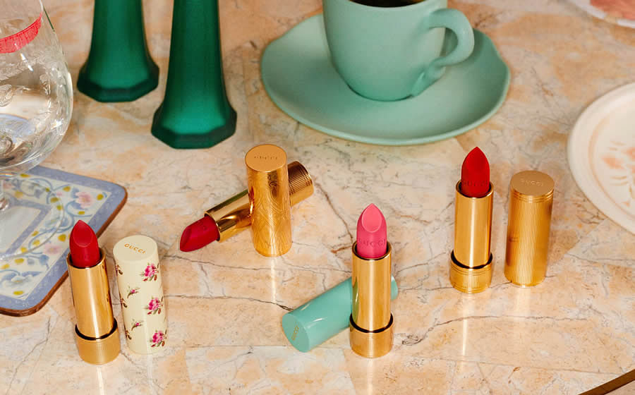 The Gucci Beauty Rouge aÃŒâ‚¬ LeÃŒâ‚¬vres Mat lipstick 