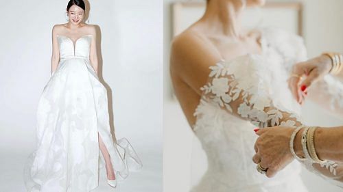 7 wedding dress styles we love for brides with small boobs