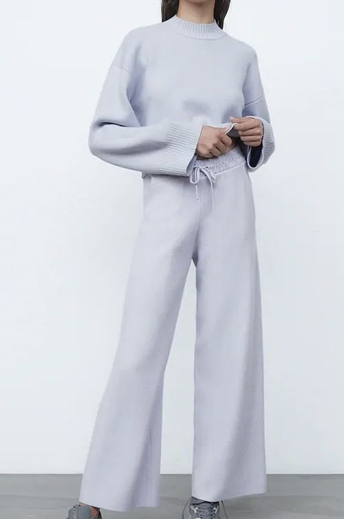 Long soft-touch trousers - Woman | Trousers
