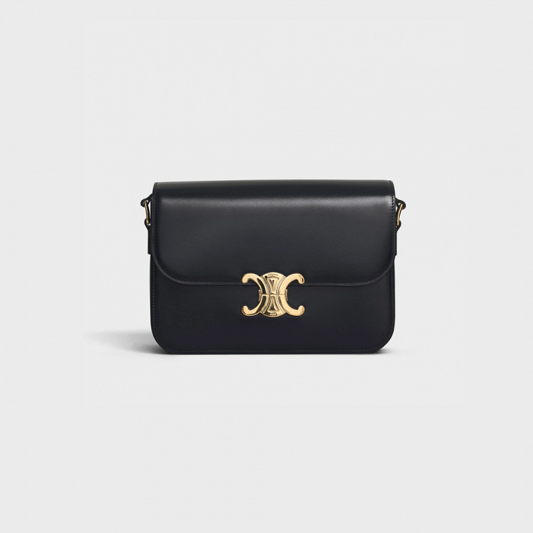 Shop CELINE 2022 SS Oval bag cuir triomphe in smooth calfskin