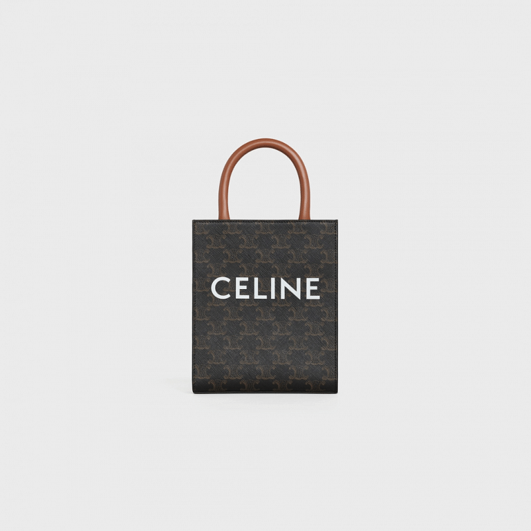 Celine Black Triomphe Canvas Medium Vertical Cabas Tote - Handbag | Pre-owned & Certified | used Second Hand | Unisex