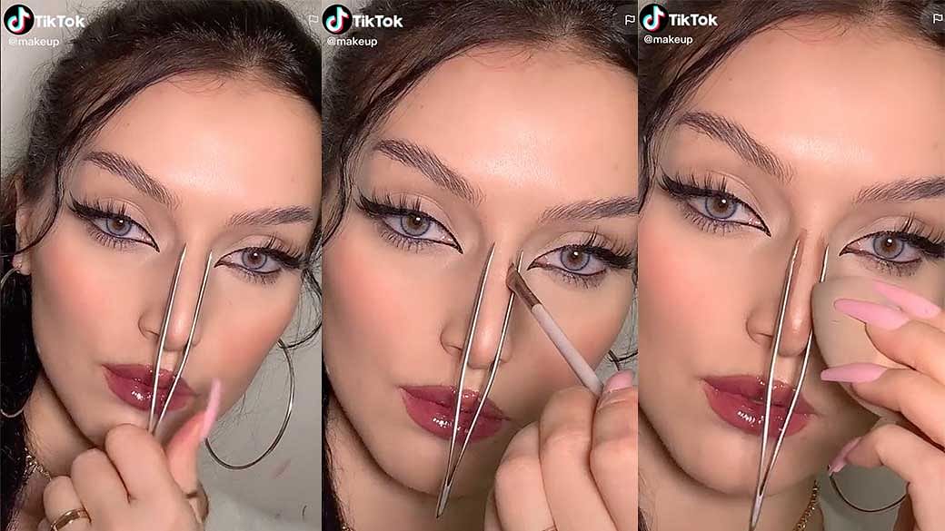 I've always wanted to try this nose contour hack👃🏼 Do you think