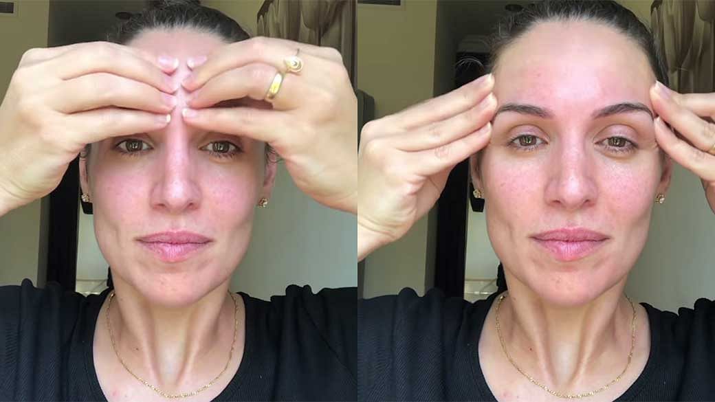 Certified face yoga coach @faceyoga_monna shares daily gua sha and face yoga techniques on Instagram