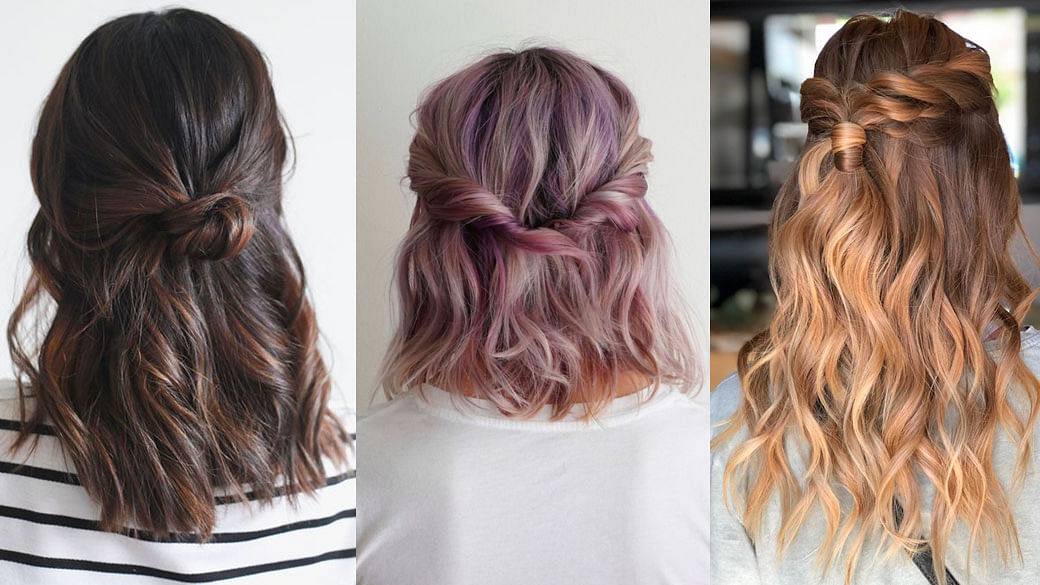 40 Easy and Chic Half Ponytails for Straight Wavy and Curly Hair