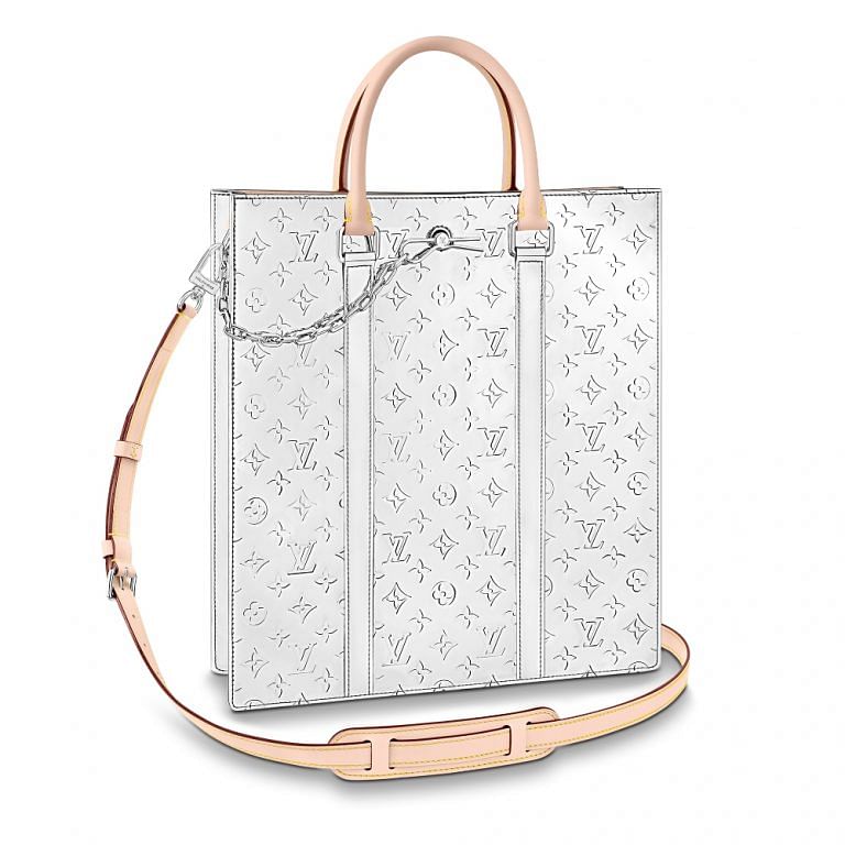 Louis Vuitton Sac Plat 24H Bag Limited Edition Ornaments Monogram Leather  White