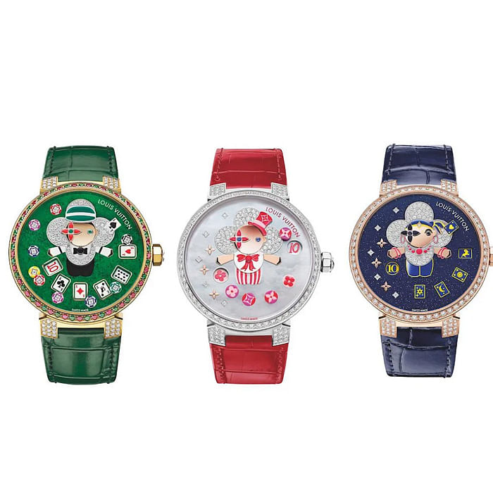 Louis Vuitton's beloved mascot Vivienne gets three dramatic, glamorous new  watches
