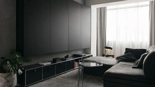 Inside NC Wong's black & white Bauhaus-style walk up apartment