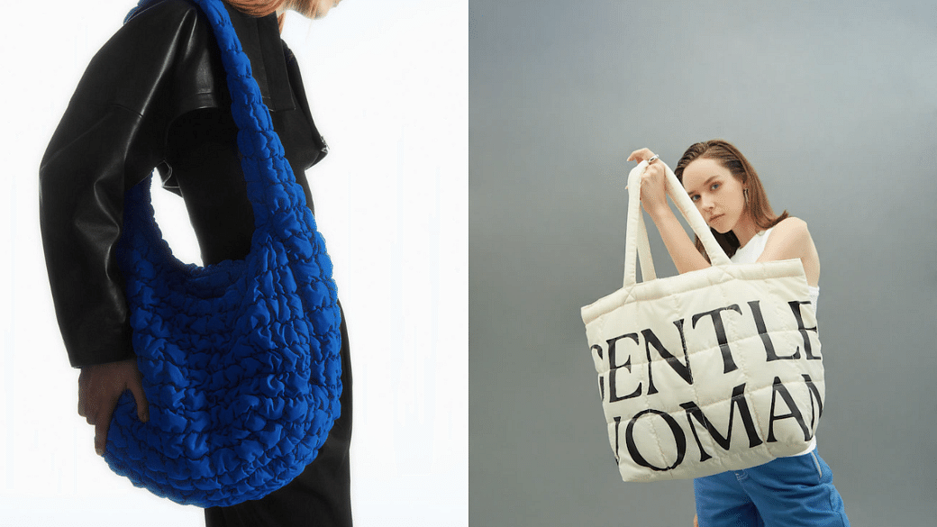 Prada Woven Crossbody bag worn by Emily Ratajkowski on Instagram