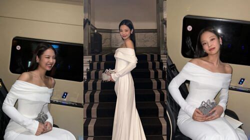 Recreate Jennie's regal glow at the Buckingham Palace state banquet