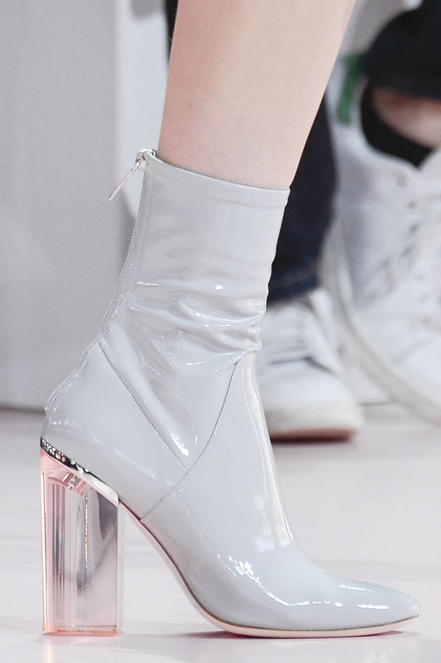 dior clear heel boots