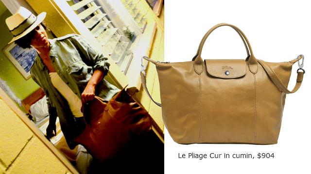 Alicia Keys Carries The New Longchamp Le Pliage Cuir Autumn