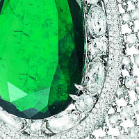 Chopard High Jewellery necklace with pear-shaped emerald pendant THUMBNAIL
