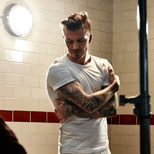 Photo : David Beckham pose lui même pour sa ligne de sous-vêtements en  collaboration avec H&M. - Purepeople