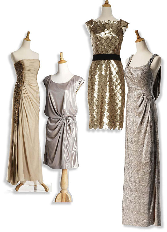 Gold evening dresses for your wedding