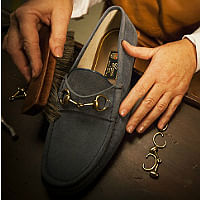See the making-of bespoke Gucci shoes at The Shoe Artisan Corner