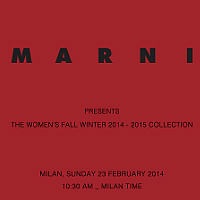 Watch the Marni Autumn Winter 2014 show live from Milan