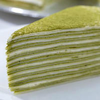 Dreamy layers of Matcha Mille Crepe at Classic Cakes