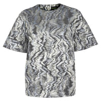 Get a fine spin on the metallic trend with this waterfall-effect top from Shanghai Tang