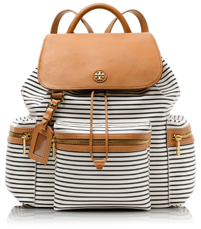Viva backpack in Tory Navy Stripe, price on application, Tory Burch - Her  World Singapore