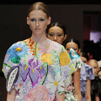 Yoshiki Hishinuma shows otherworldly couture on Singapore runway