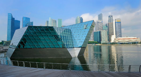 The magnificent floating LV boutique, MBS Singapore.