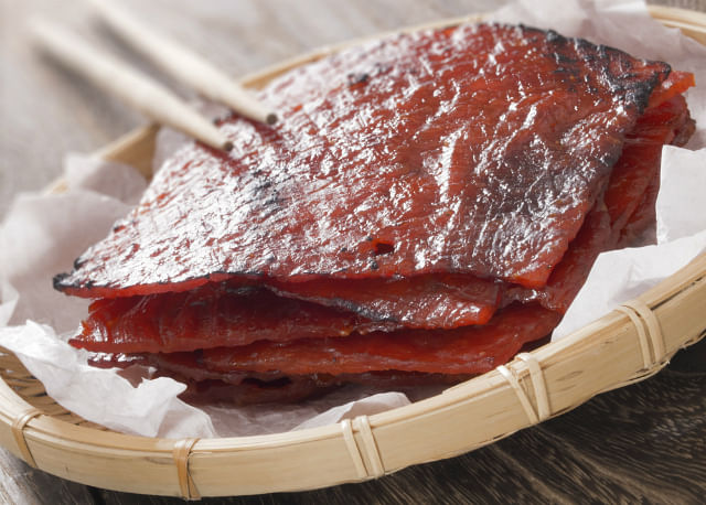 calorie and diet guide for 13 popular chinese new year snacks BAK KWA