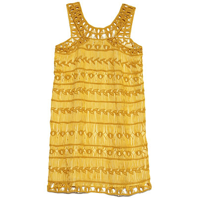 diane-von-von-furstenberg-yellow-cotton-nylon-weave-dress
