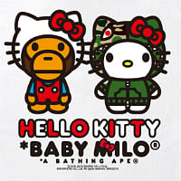 T-shirt A Bathing Ape Hello Kitty Fashion Sanrio, Little monkey