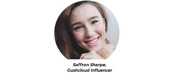 Saffron Sharpe, Gushcloud influencer