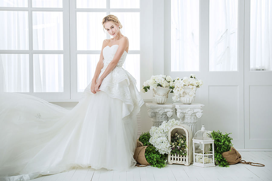 This Singapore gown designer shares how to choose your wedding dress fabric & more