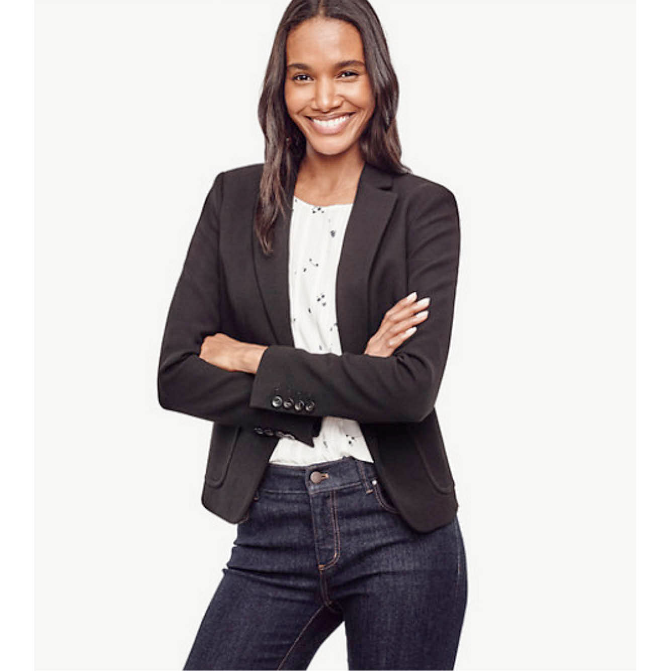 Petite Doublecloth One Button Blazer, $346.80, from www.anntaylor.com