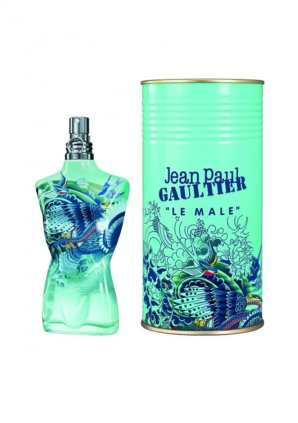 Jean Paul Gaultier summer scent bottles inspired by Asian tattoo art