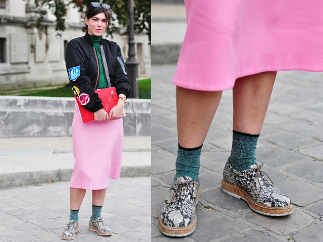 shoes sneakers boots street style inspiration paris fashion week