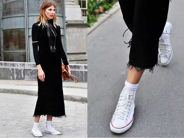 shoes sneakers boots street style inspiration paris fashion week